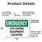 Signmission Life Saving Equipment Location, 14 in W x Rectangle, Plastic OS-2PACK-EM-P-1014-L-10343 - alternate 4